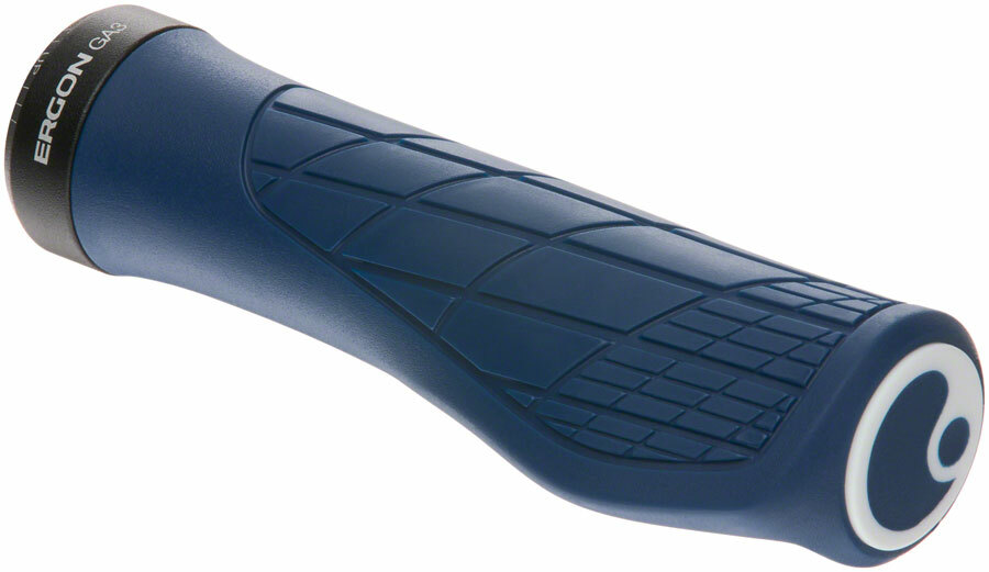 Ergon GA3 Grips - Small - Nightride Blue - Lock-On