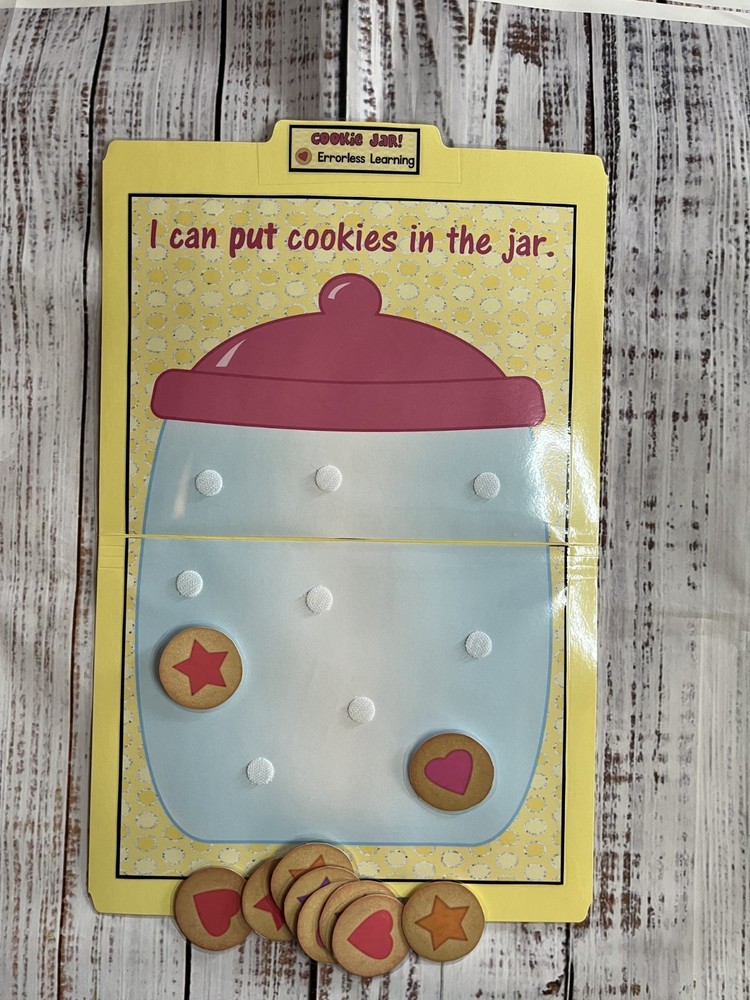 Errorless Learning File Folder Game Cookie Jar Special Education Autism Task Box