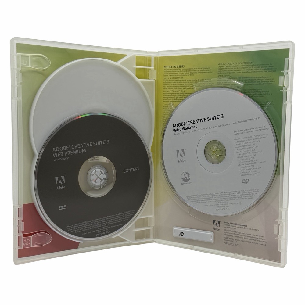 Adobe Creative Suite 3 CS3 Web Premium for Windows w/ Serial Numbers
