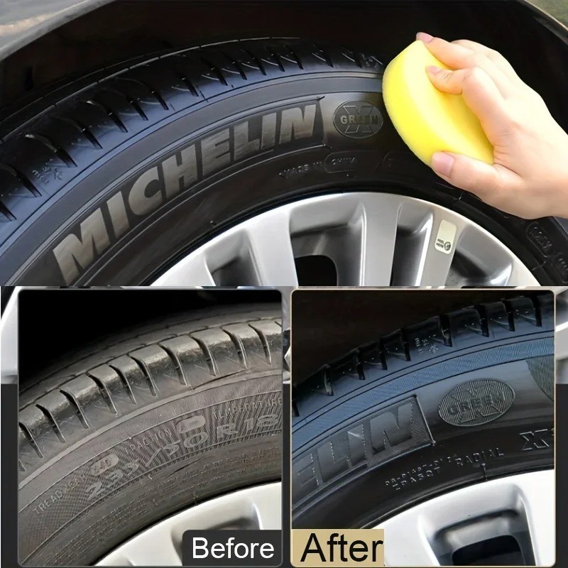 Tire Wax Black Shine Restorer Long Lasting Protection Anti Crack Formula