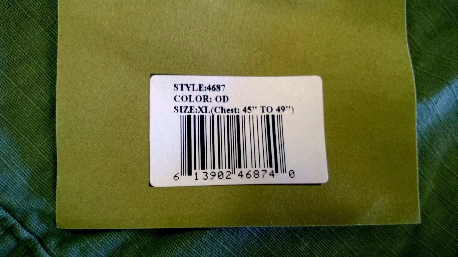 Vietnam Era Reproduction Slant Pocket BDU Shirt XL New