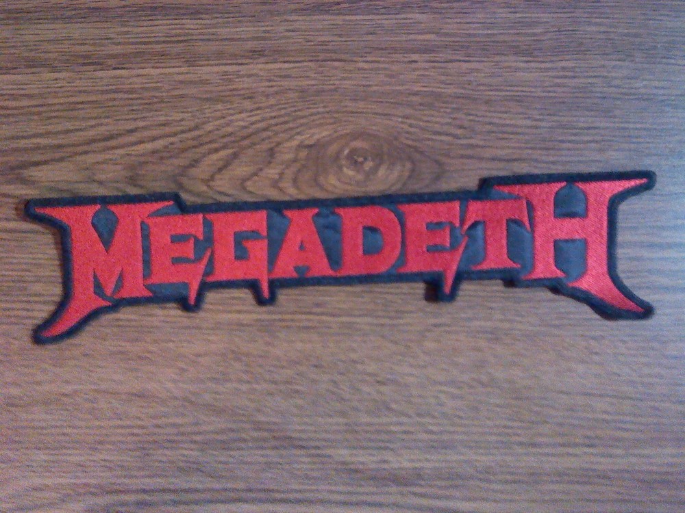 MEGADETH,SEW ON RED EMBROIDERED LARGE BACK PATCH