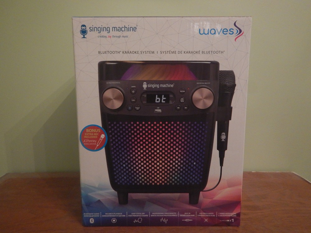 Waves Singing Machine Bluetooth Karaoke System | JC PENNEY EDITION W/ SECOND MIC