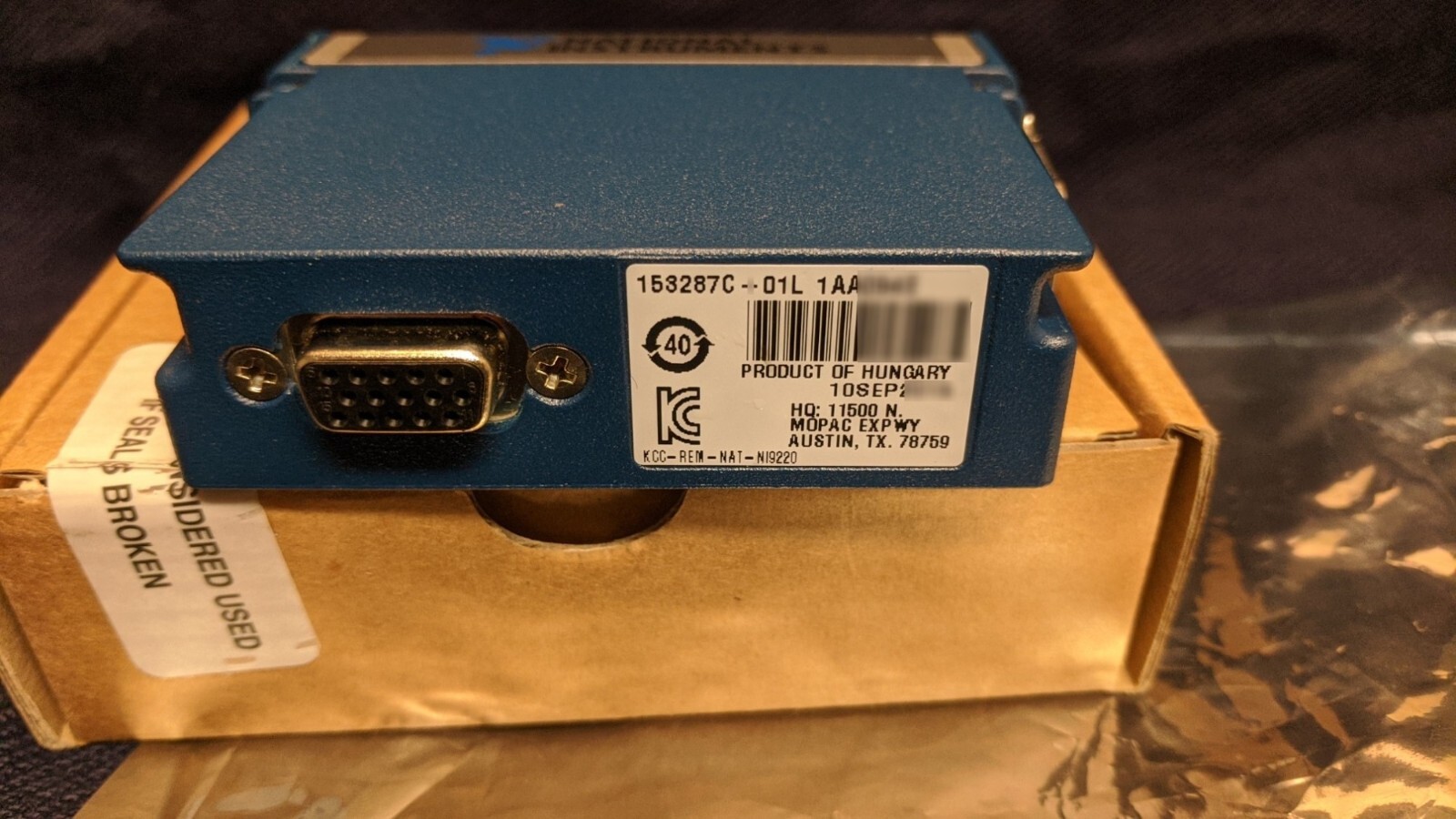 NI 9220 16 AI ±10 V 16 Bit 100 kS/s analog input module CompactDAQ Spring Termin