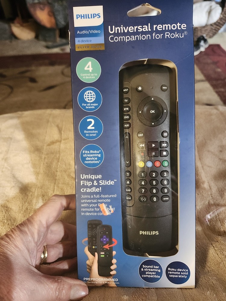 Philips Elite Plus SRP2024R/27 Four Device Universal Remote Control For Roku