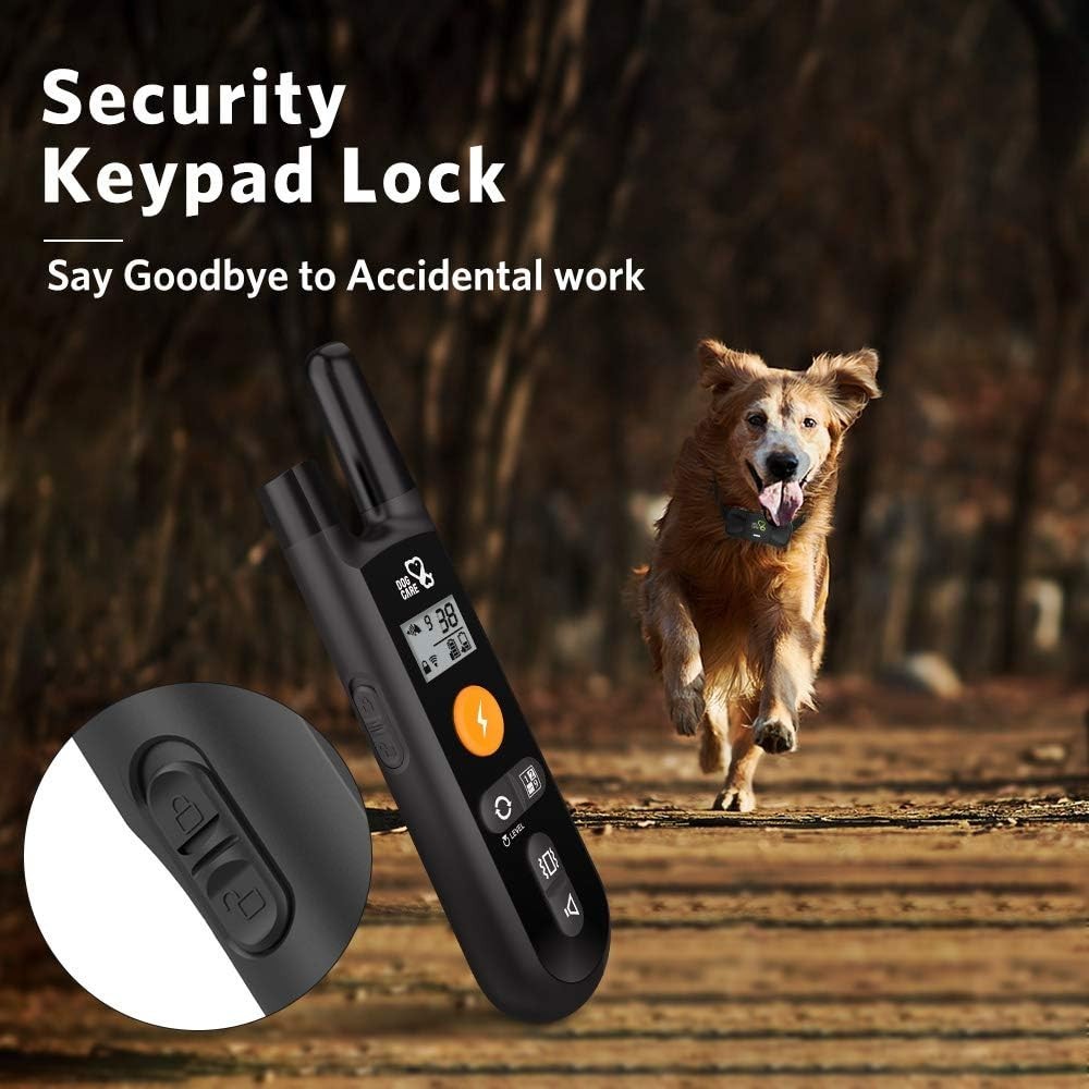 Electronic Dog Training Collar with Remote - Long Range & Security Lock Features