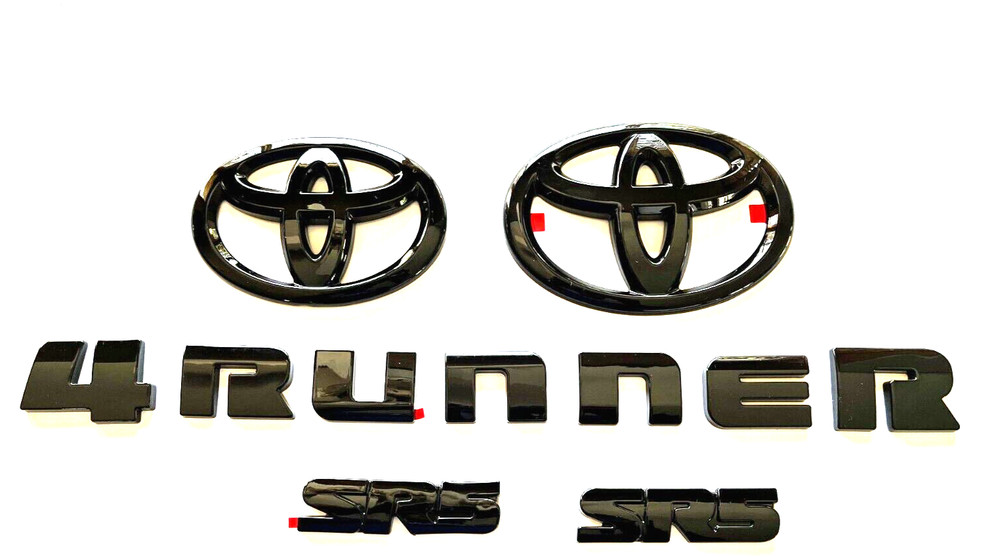 NEW For 2010 - 2024 TOYOTA 4RUNNER SR5 GLOSS BLACKOUT EMBLEM OVERLAY KIT OEM SR5