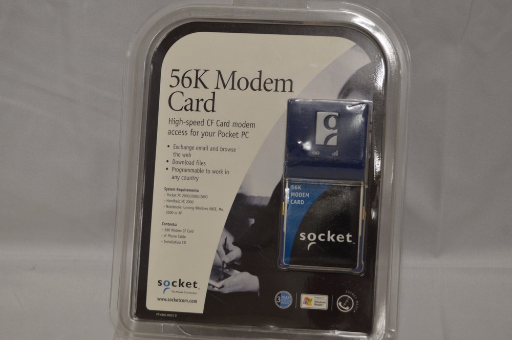 Socket Communications MO7007-693 56Kbps Modem Card w/ Accessories