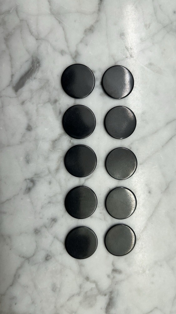 Vintage Half Inch Bakelite Catalin Discs Black
