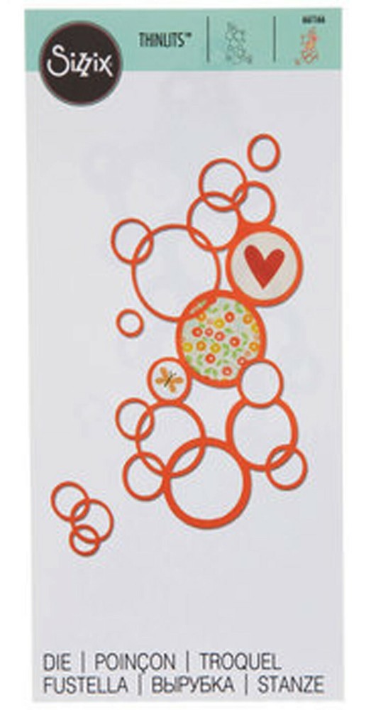 Sizzix Thinlits Bright Bubbles die #661166 Retail $14.99 NIP Retired