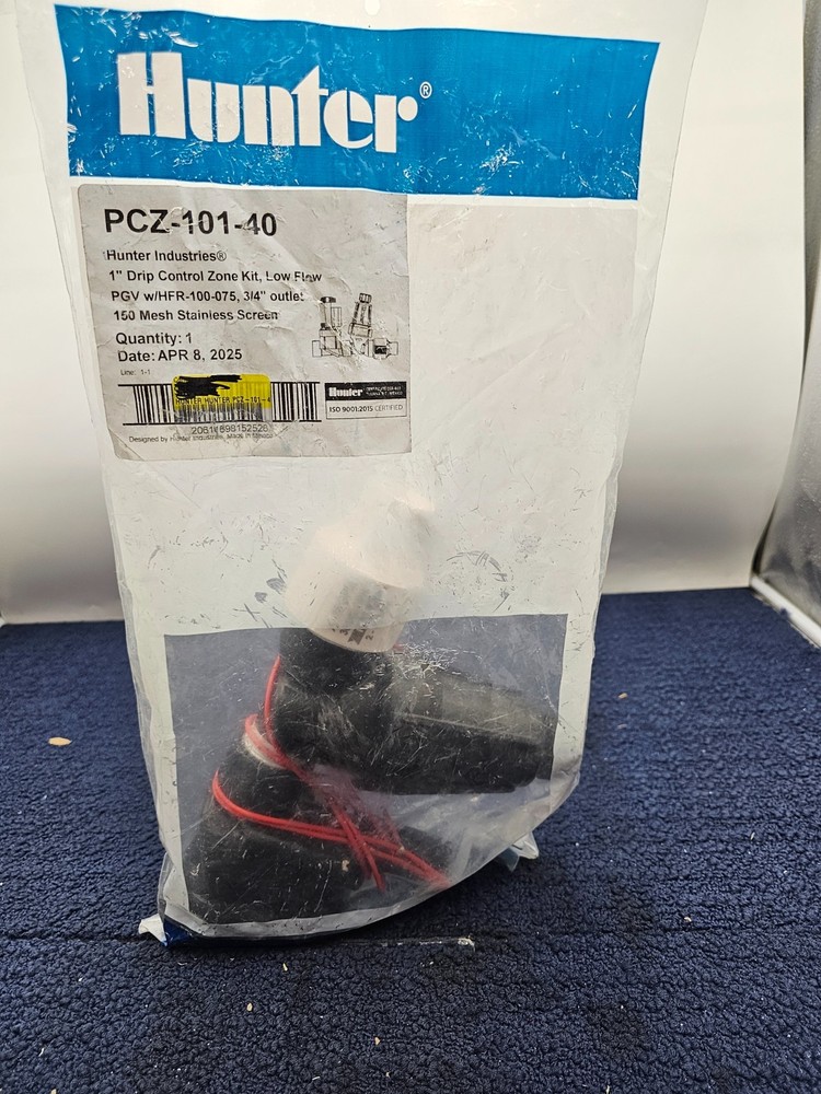 Hunter PCZ-101-40 1" Drip Zone PGV Valve Control Assembly