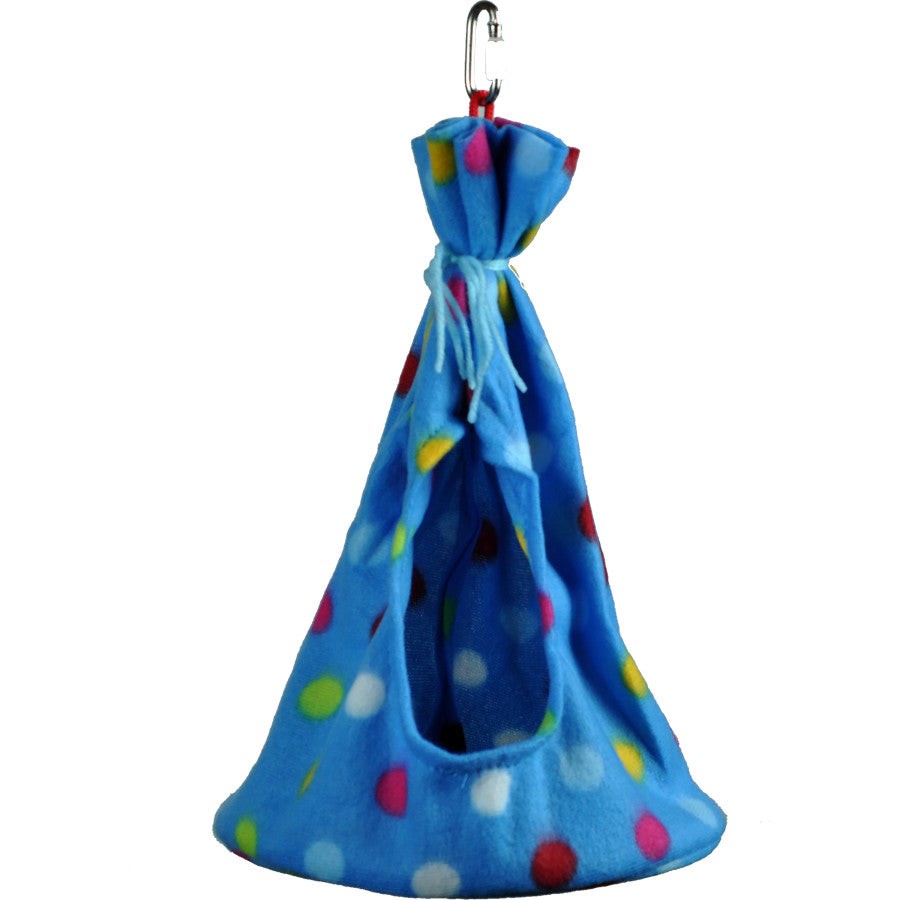 A & E Cages Happy Beaks Fleece Teepee Bird Hideout Medium
