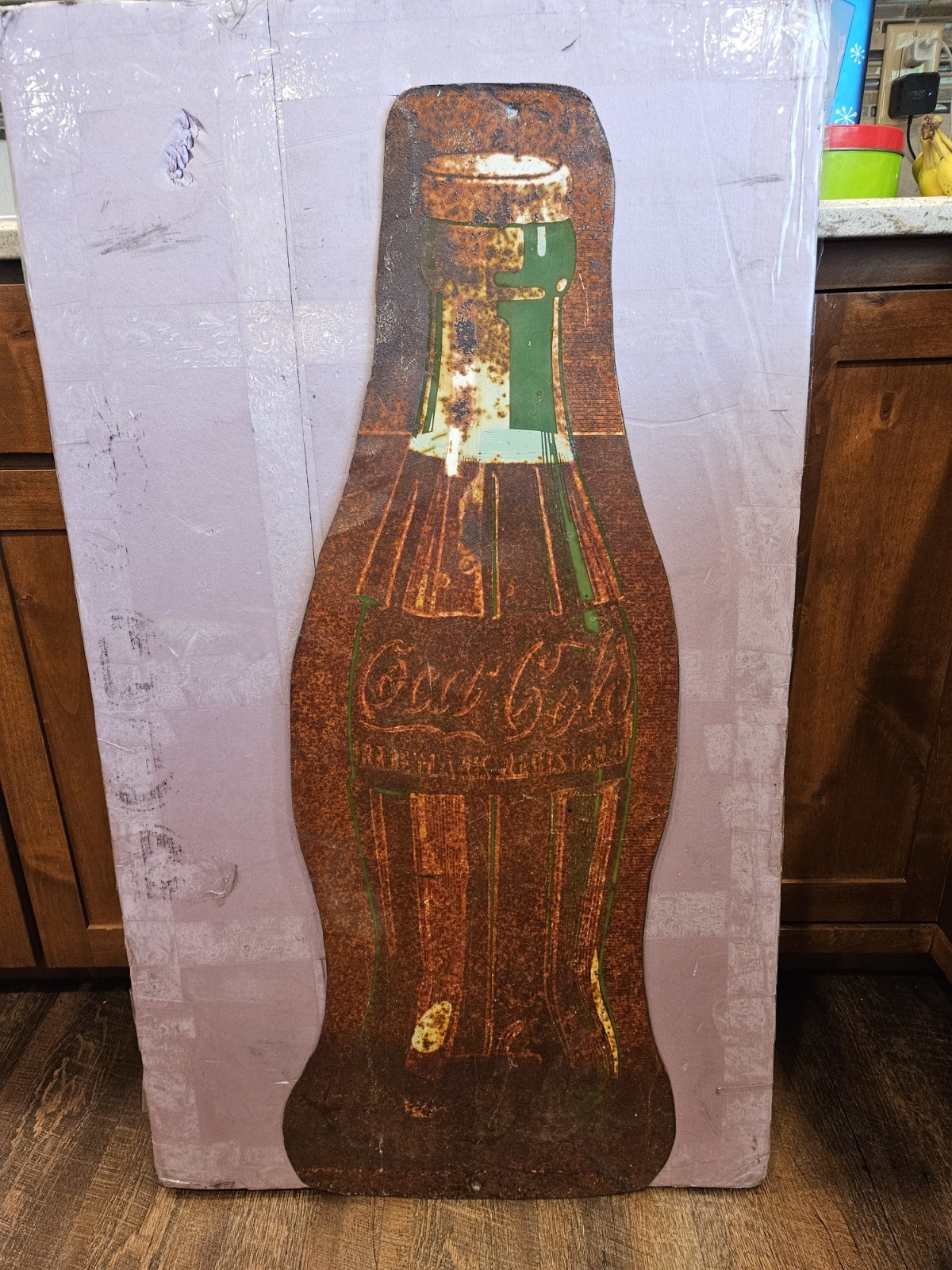 Coca-Cola 39” Bottle Sign – Vintage Tin Metal Coke Advertising Display