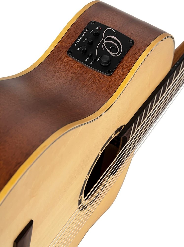 Ortega RCE133-7 - Pro 7-String Solid Top Acoustic-Electric Nylon Classical