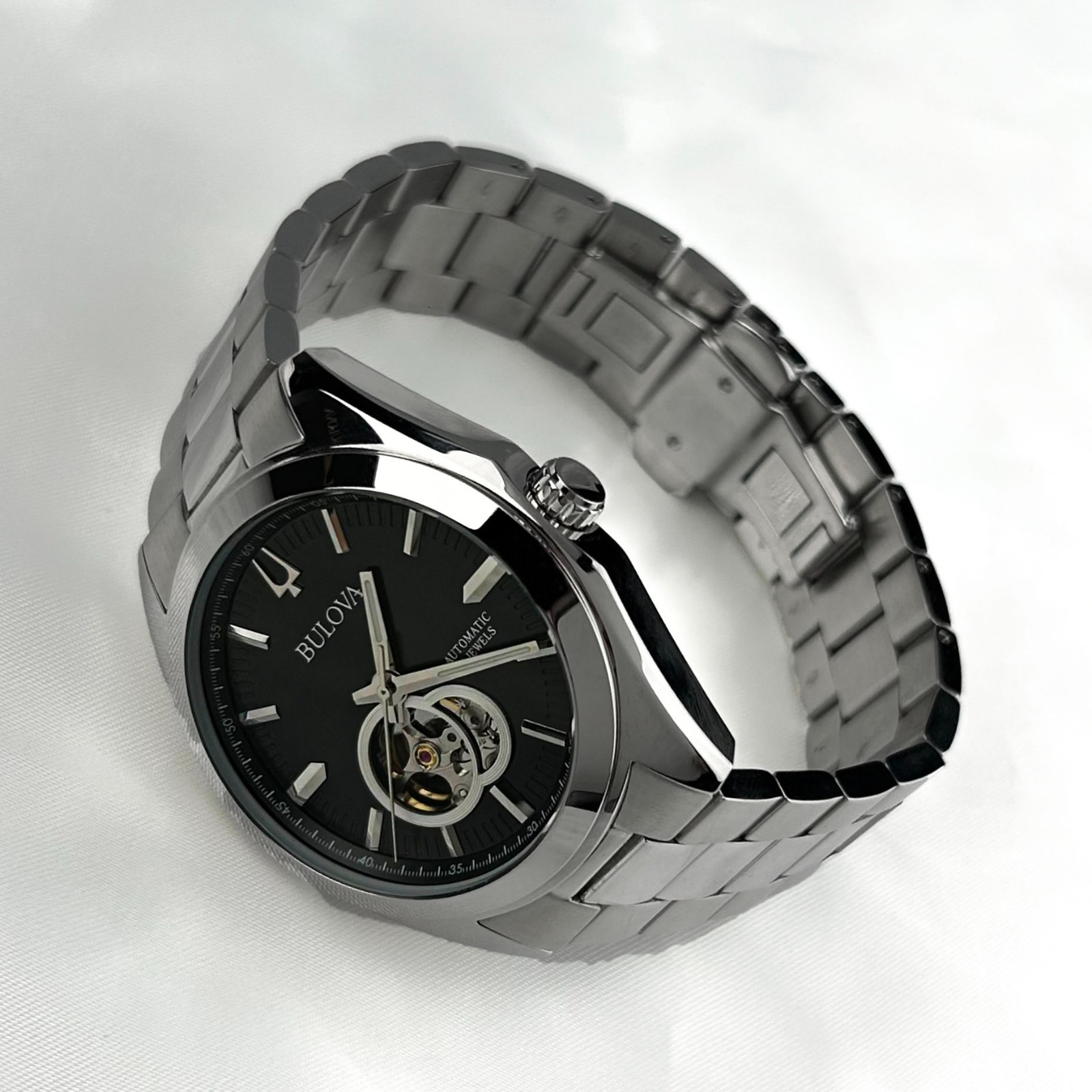 New w/box/Bulova Classic Surveyor 96A270 black Dial Men's Automatic Watch 42mm