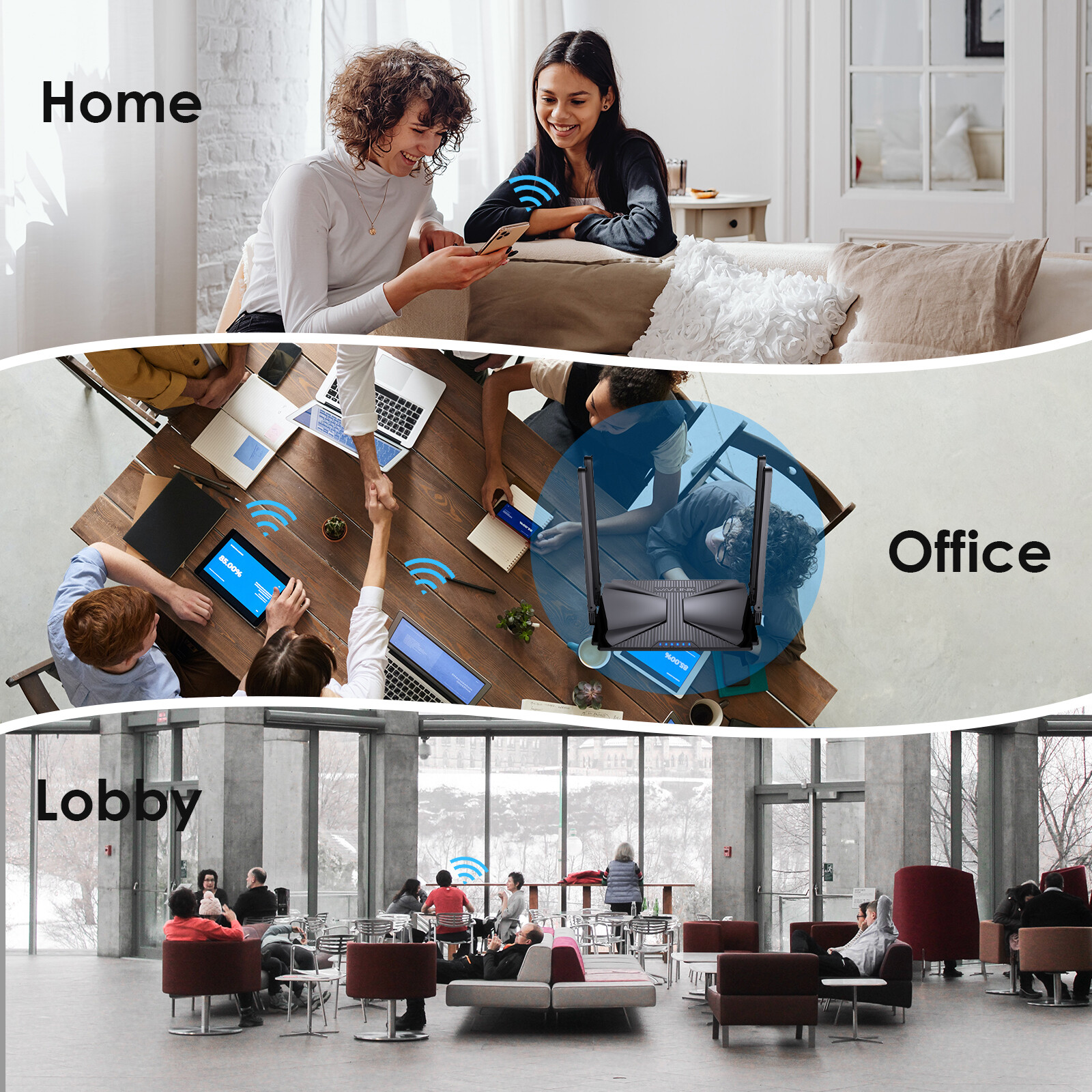 BE3600 WiFi 7 Mesh Router Dual Band Gaming Router 3000Mbps WiFi6 Wireless Router