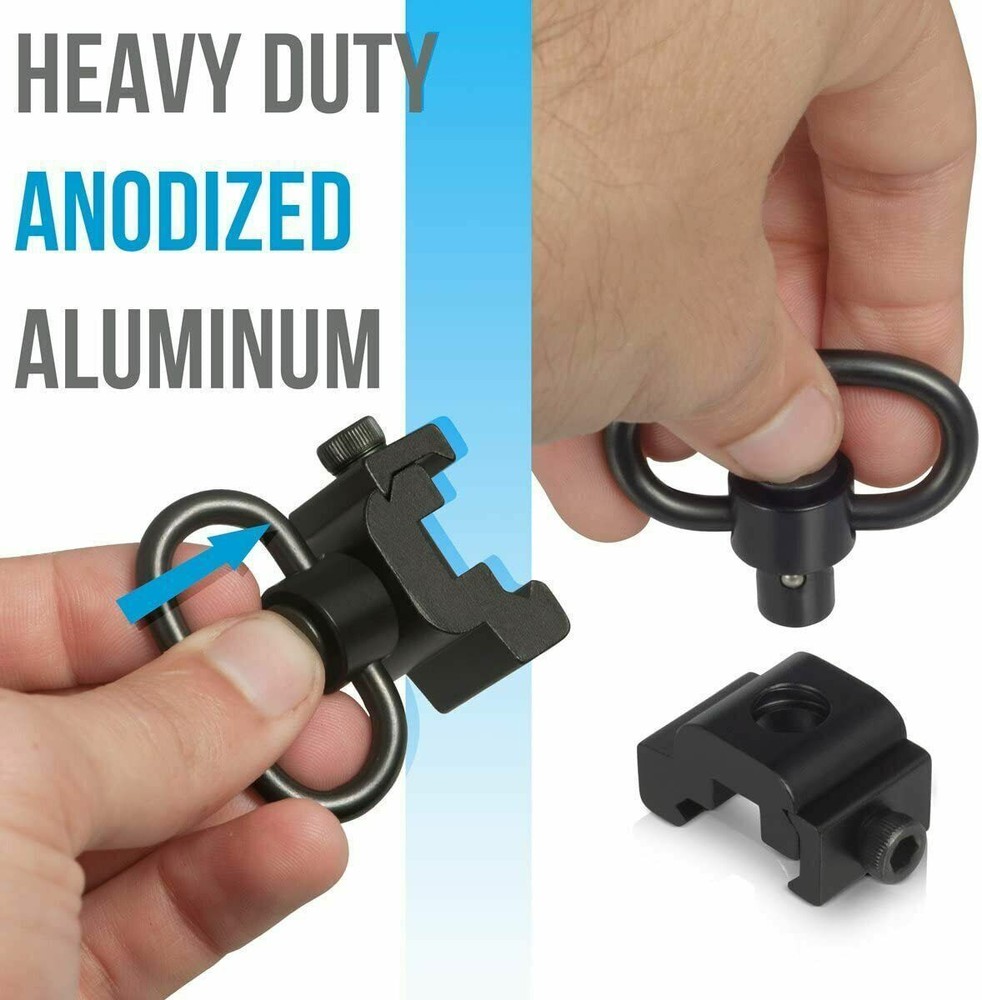 Two Point Sling Strap Rifle Gun Sling + 2pcs Push Button QD Quick Release Mount
