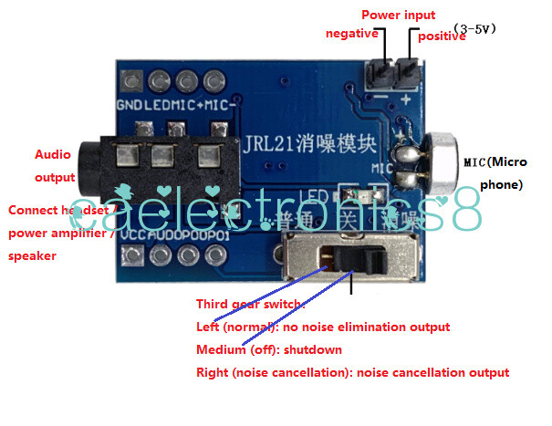 1PCS JRL21 HD Noise Reduction Microphone Module NEW