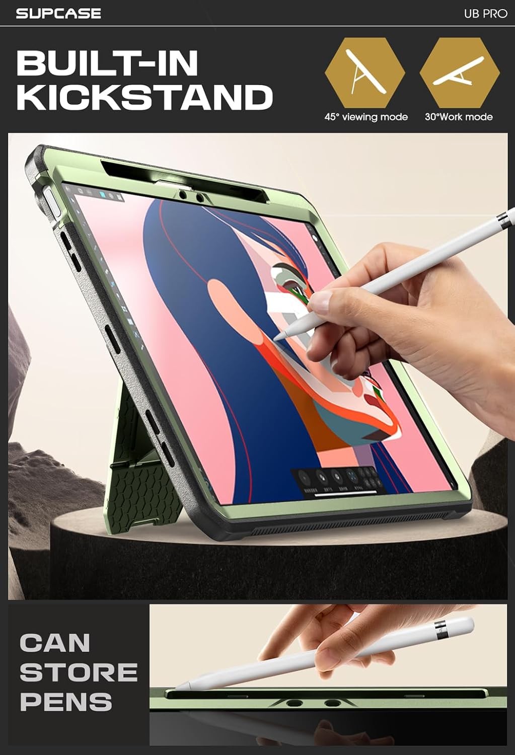 SUPCASE Military-Grade DualLayer Case for Apple iPad Air 13" M3/M2 (2025/2024)