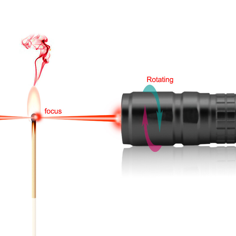 650NM Red Laser Pointer Adjustable Focus Light Visible Beam+ Battery + Charger