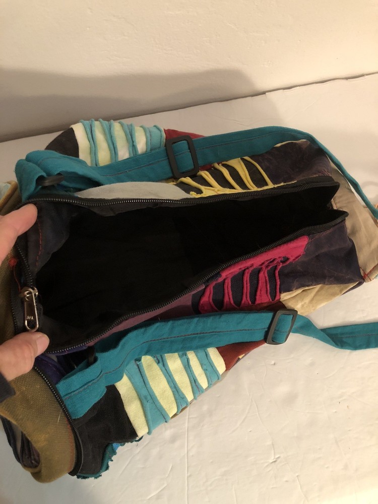 Backpack Multicolor Two Pocket Bag Unique Artsy