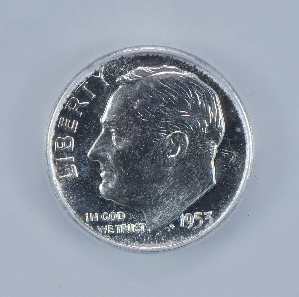 1953 Roosevelt Dime PR67 ICG