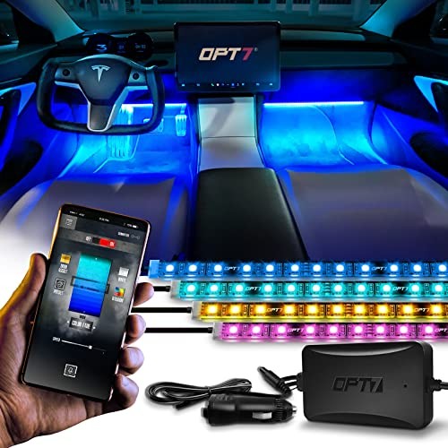 Aura Pro Interior Car Lights with App & Remote Control 4pc Single Row RGB