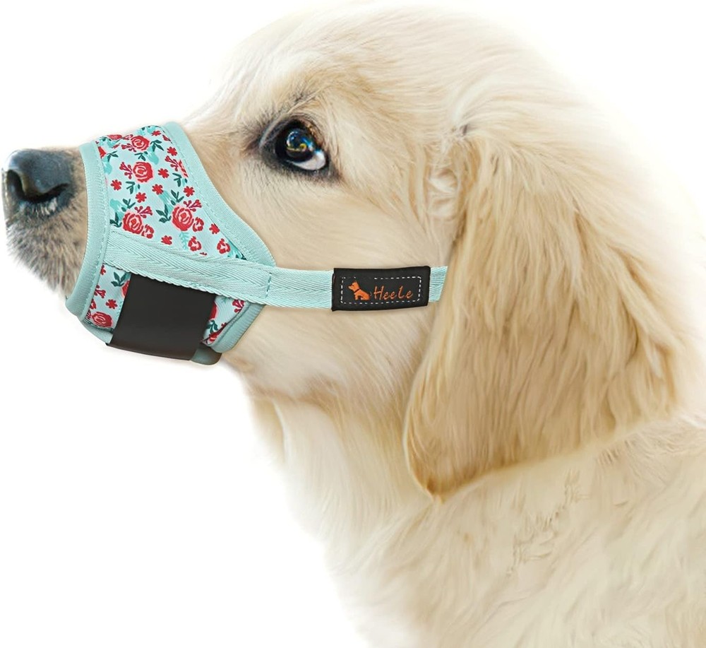 Dog Muzzle Soft Nylon Breathable Adjustable Loop Small Medium Large Pets