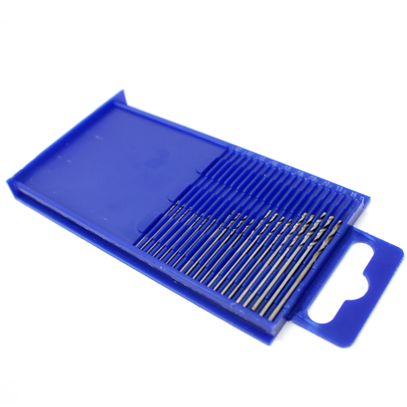 21pc Mini HSS Twist Micro-Drill Bits Set Index 61-80 w/Aluminum Hand Drill hobby