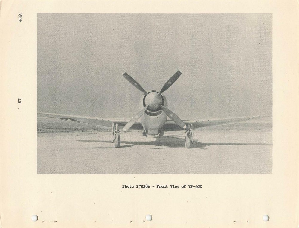 1947 AAF CURTISS-WRIGHT YP-60E FIGHTER DEVELOPMENT, PROCUREMENT,ACCEPTANCE-CD