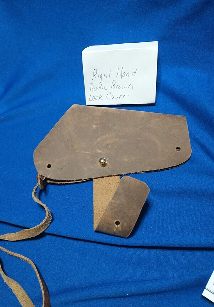 LEATHER LOCK COVER RH FLINTLOCK PERCUSSION MUZZLELOADER CUSTOM MADE BLACK POWDER