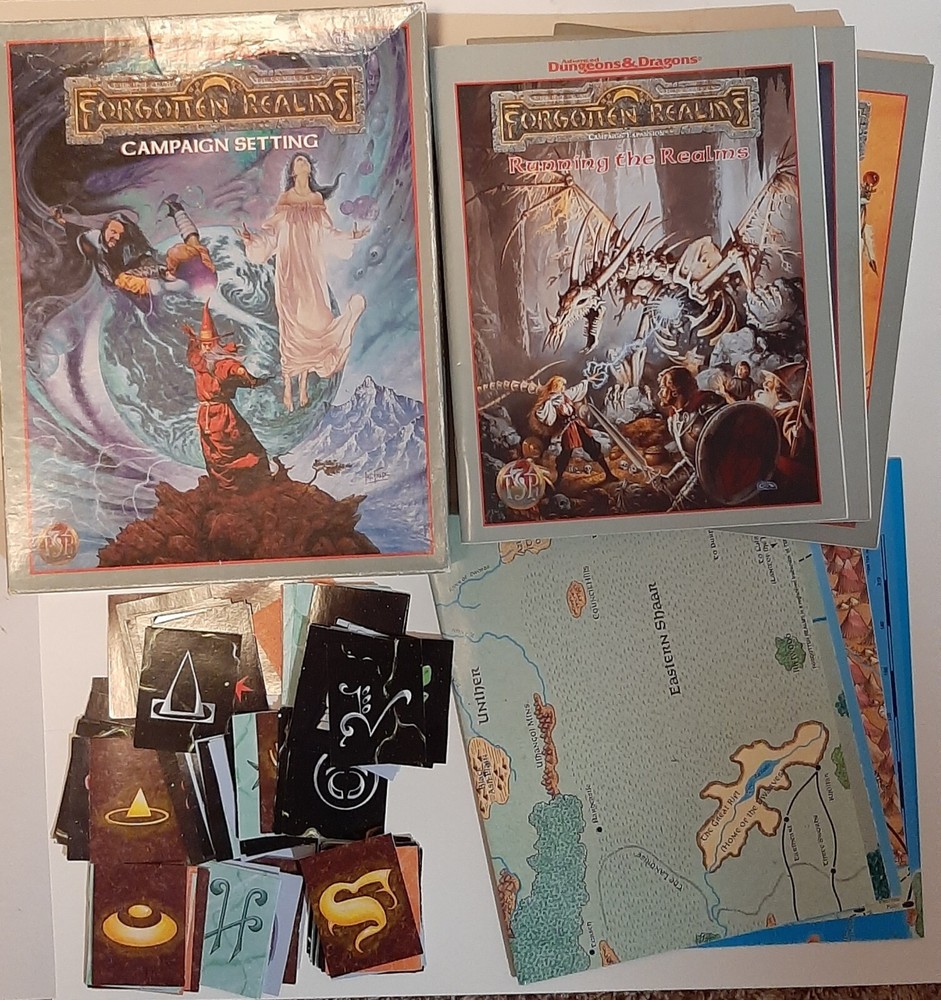 TSR AD&D 2e Dungeons & Dragons Forgotten Realms Campaign Setting Boxed Set