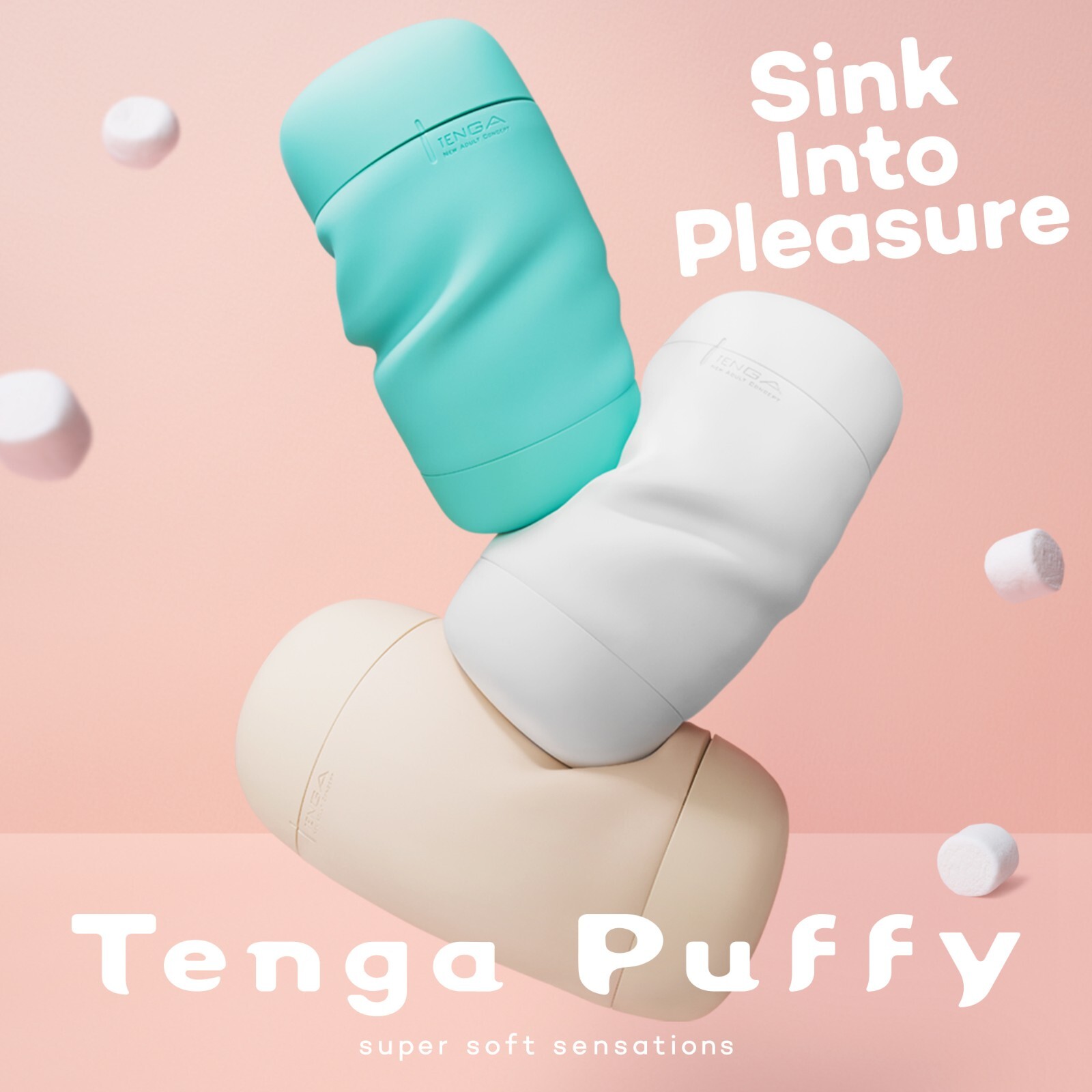TENGA Puffy Soft Touch Male Reusable Masturbator/ Stroker NIB NWT