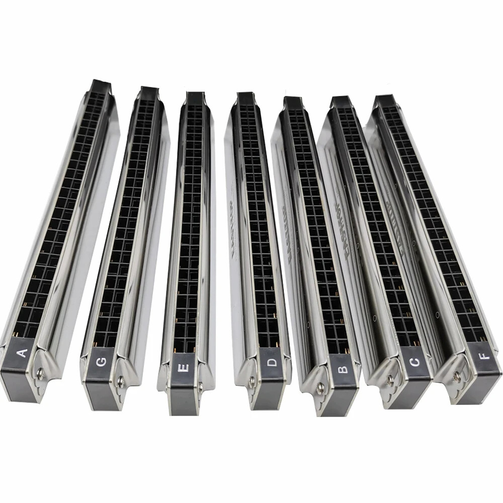 EASTTOP 24-hole polyphonic harmonica 7 Sets for Beginner Adult Student Harmonica