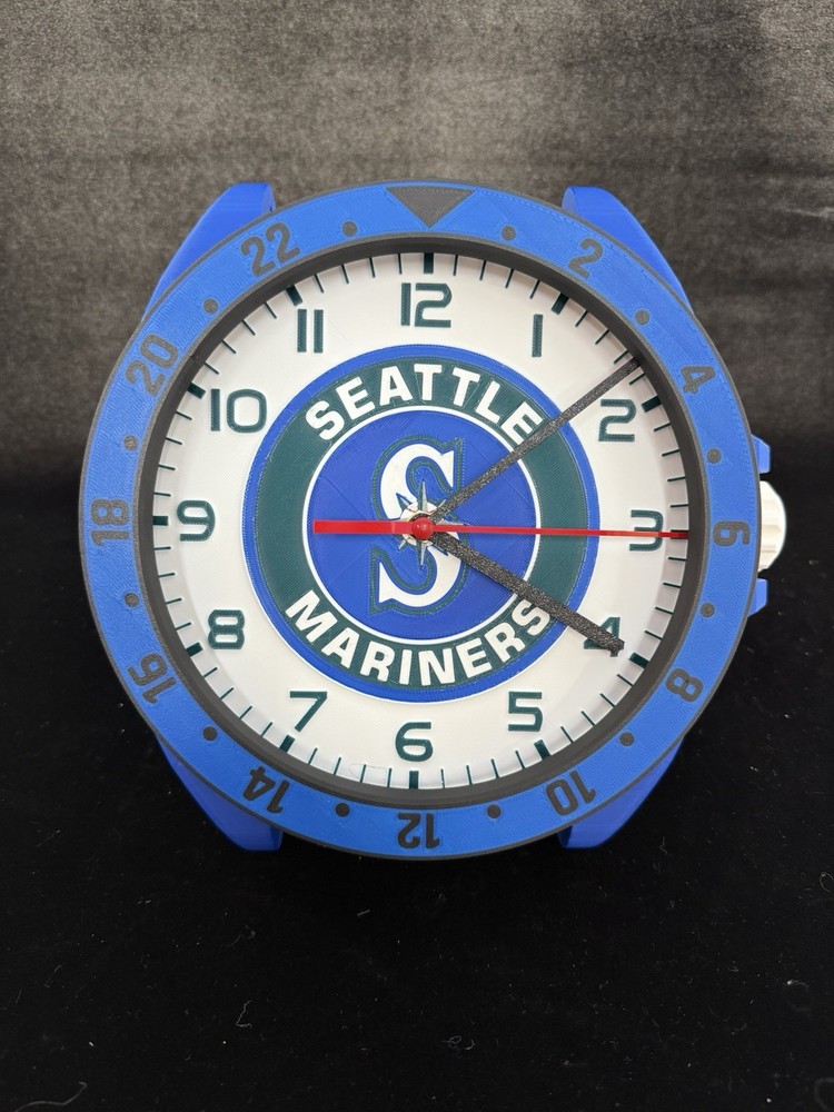 Mariners MLB Desk Clock – Baseball Wall Clock – Seattle Mariners Gift – MLB Team