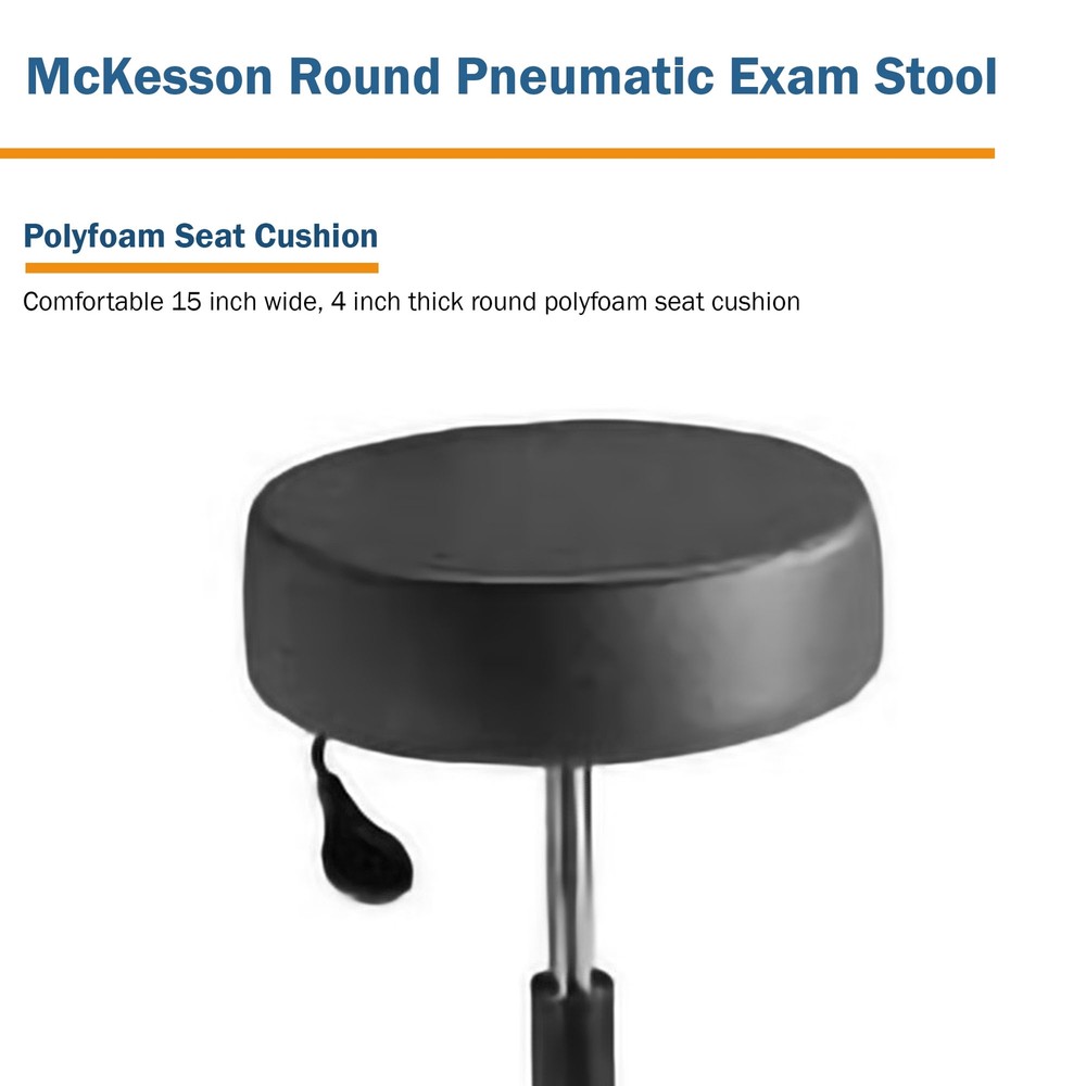 McKesson Exam Stool Backless 17" to 22" Height Range 1 Ct