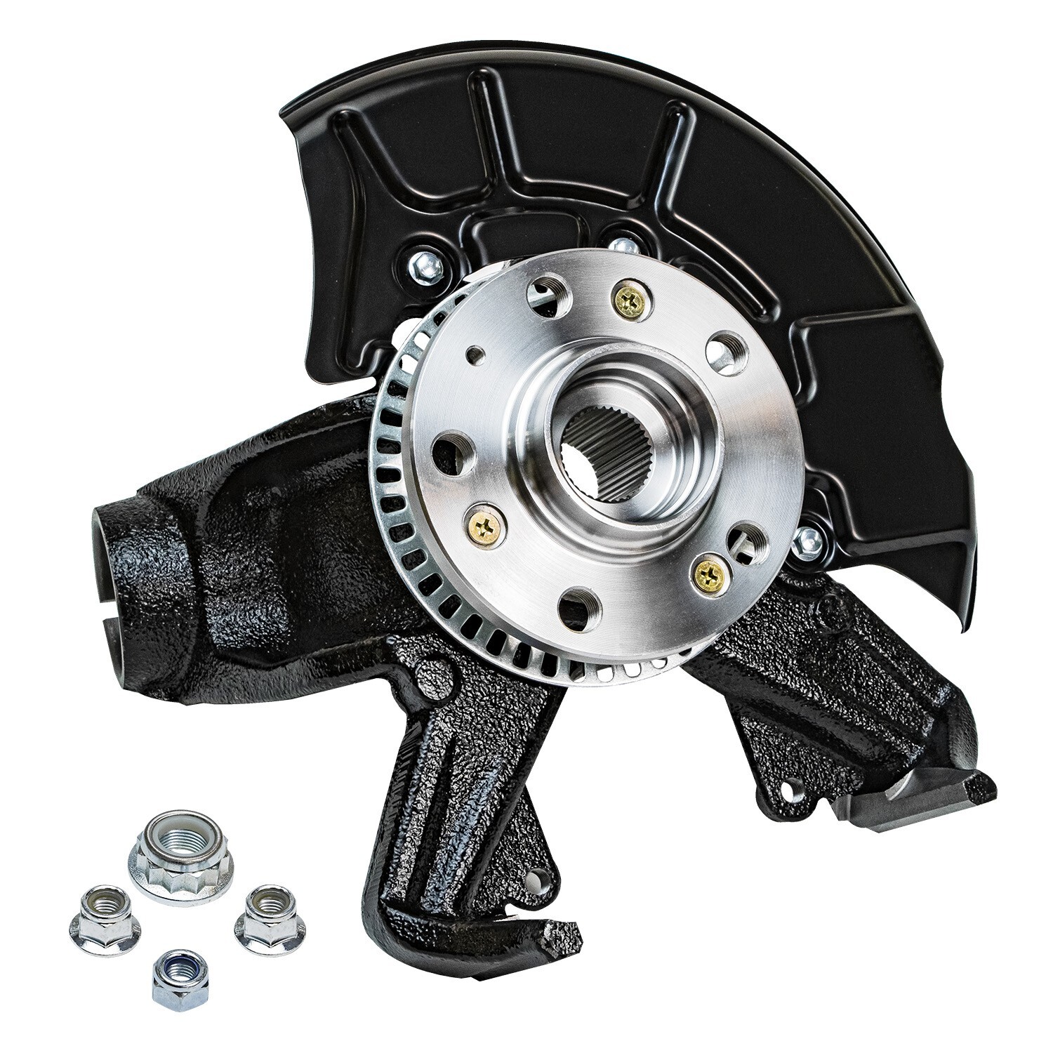 Front Left Knuckle & Wheel Hub Bearing for 1999 2000 - 2005 VW Beetle Golf Jetta