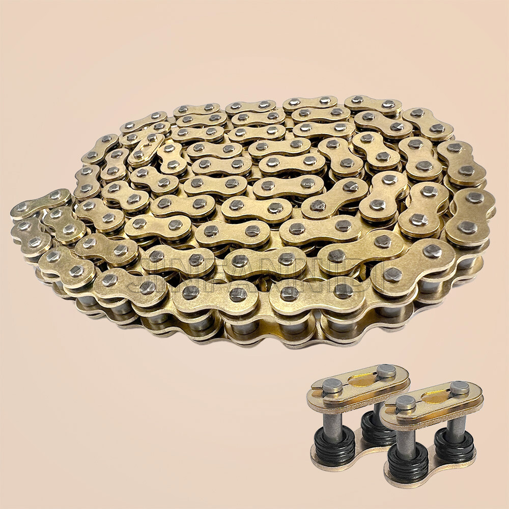 Gold 420 X-Ring Chain 134 Links With Connecting Master Link for Motorcycle