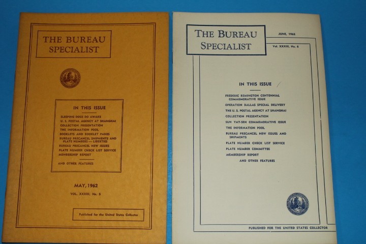 The Bureau Specialist Journal 1962 Full year BlueLakeStamps Timeless info