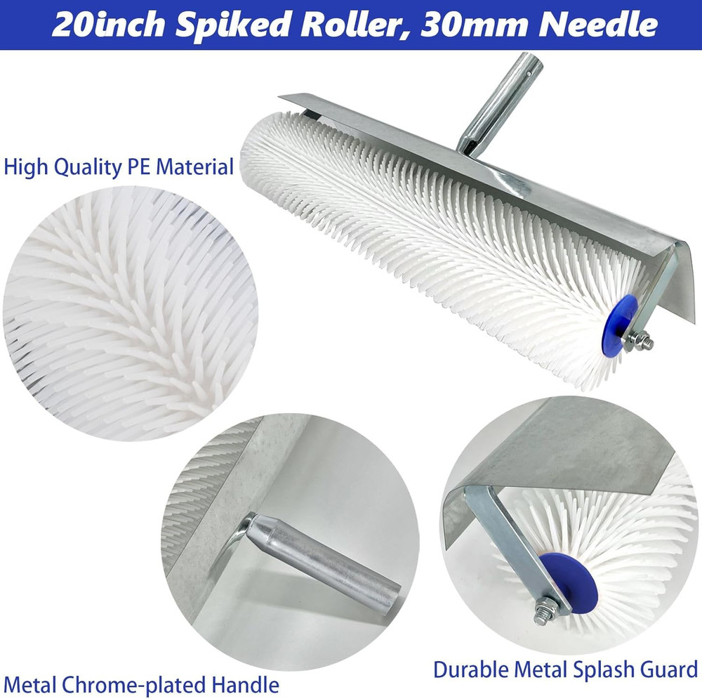 Self Leveling Tools Kit Spiked Roller 20 in 9 Inch Epoxy Roller Spike Shoes for