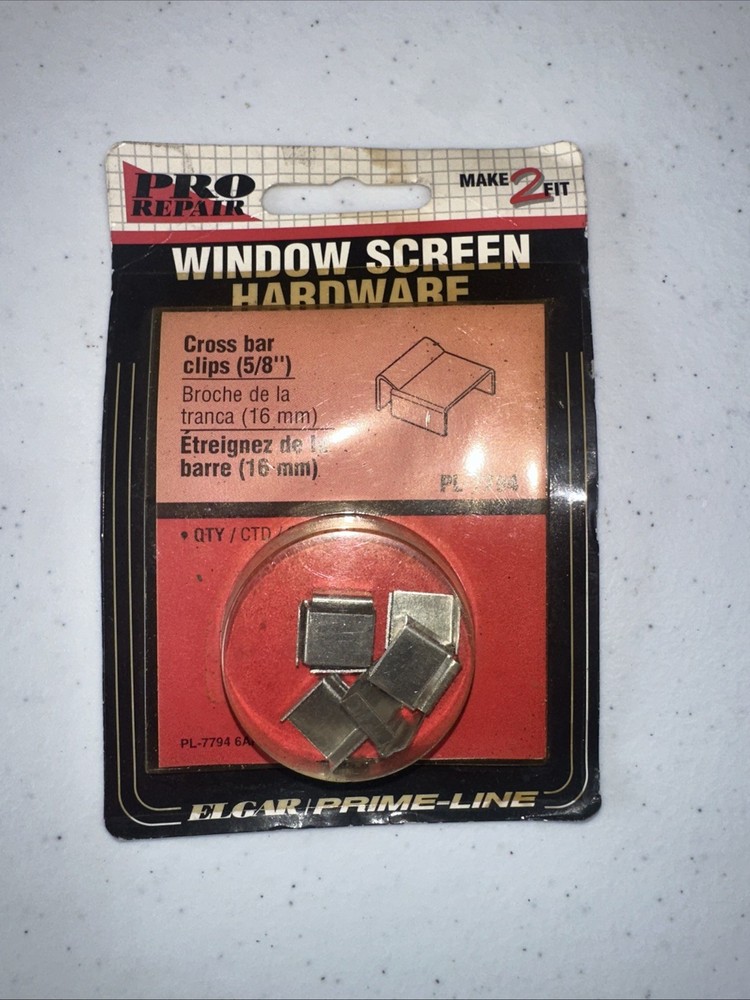 window screen hardware Make 2 Fit 5/8 Cross Bar Clips. READ DESCRIPTION.