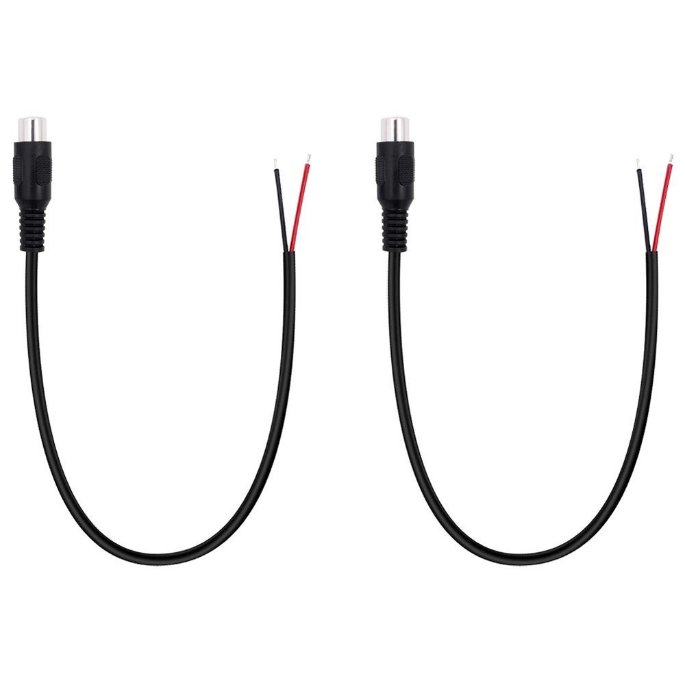 Fancasee 2-Pack RCA Female Plug to Speaker Wire Bare Jack, Black