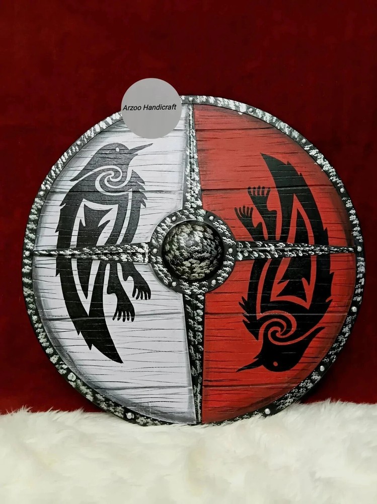 New Design Eivor Valhalla Raven Shield Authentic Battleworn Viking Shield