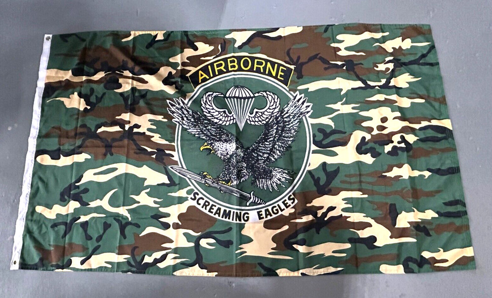 US Army 101st Airborne Screaming Eagles Commemorative Flag