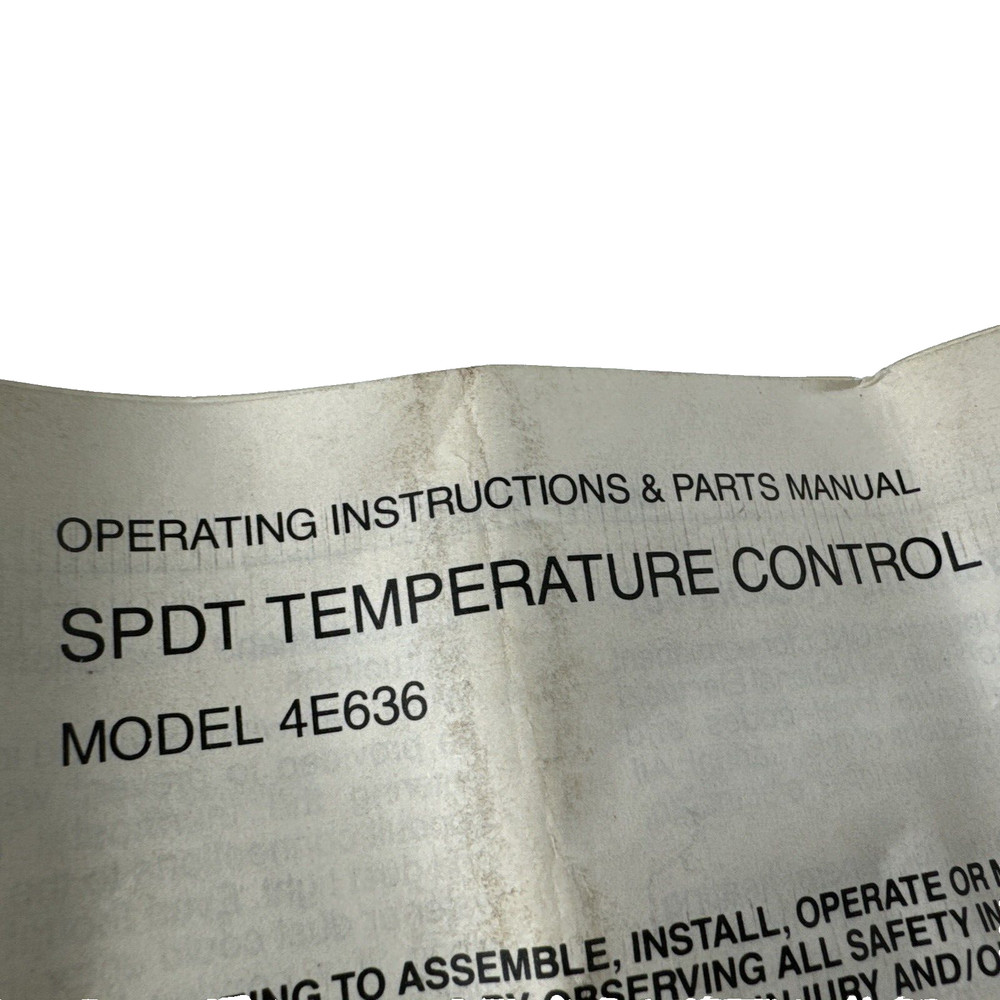 NEW OLD STOCK DAYTON SPDT TEMPERATURE CONTROL 4E-636