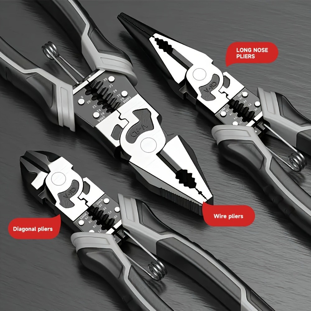 Multi-Functional Labor-Saving Pliers Set - Diagonal, Wire, Long Nose for Electri