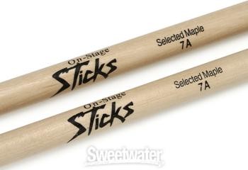 On-Stage Stands 7A Nylon Tip Maple Drumsticks