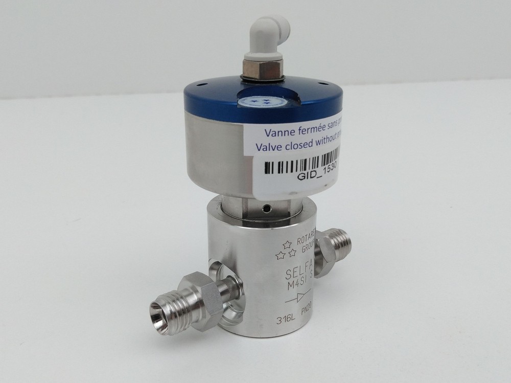 Rotarex Group SELFA M4SI S Inline Diaphragm Valve, 1/4" Compression