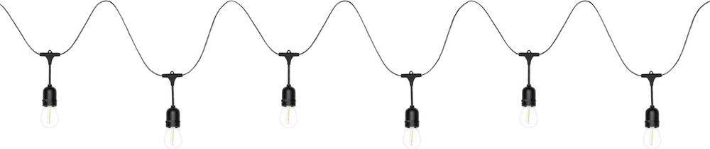 24-Ft Outdoor String Lights, Edison Shatterproof S14 Bulbs, Linkable, String Lig
