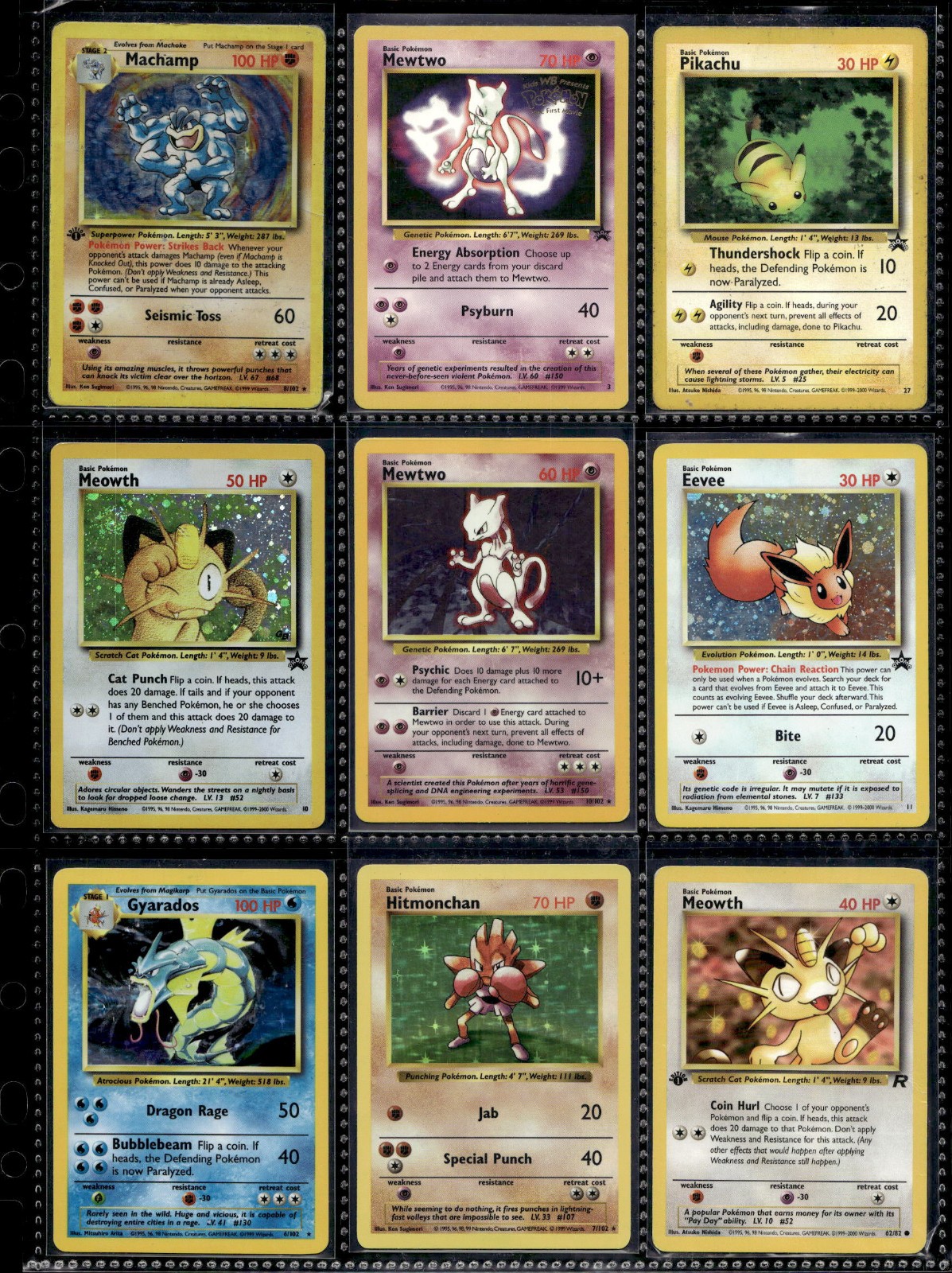 Vtg Pokemon Card Collection Lot Base Set 1st Edition Promo Binder Holos WOTC